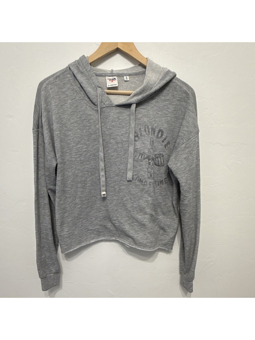Junk Food Pullover Hoodie Gray Bend Oregon Graphic Print Women's Size S